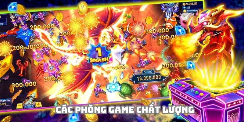 Các phòng game theo cấp độ khác nhau trong bắn cá long vương